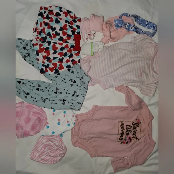 : * 43pc baby girl clothes lot sz 3m , 3-6months & SZ 6m MONTHS - Picture 4 of 5